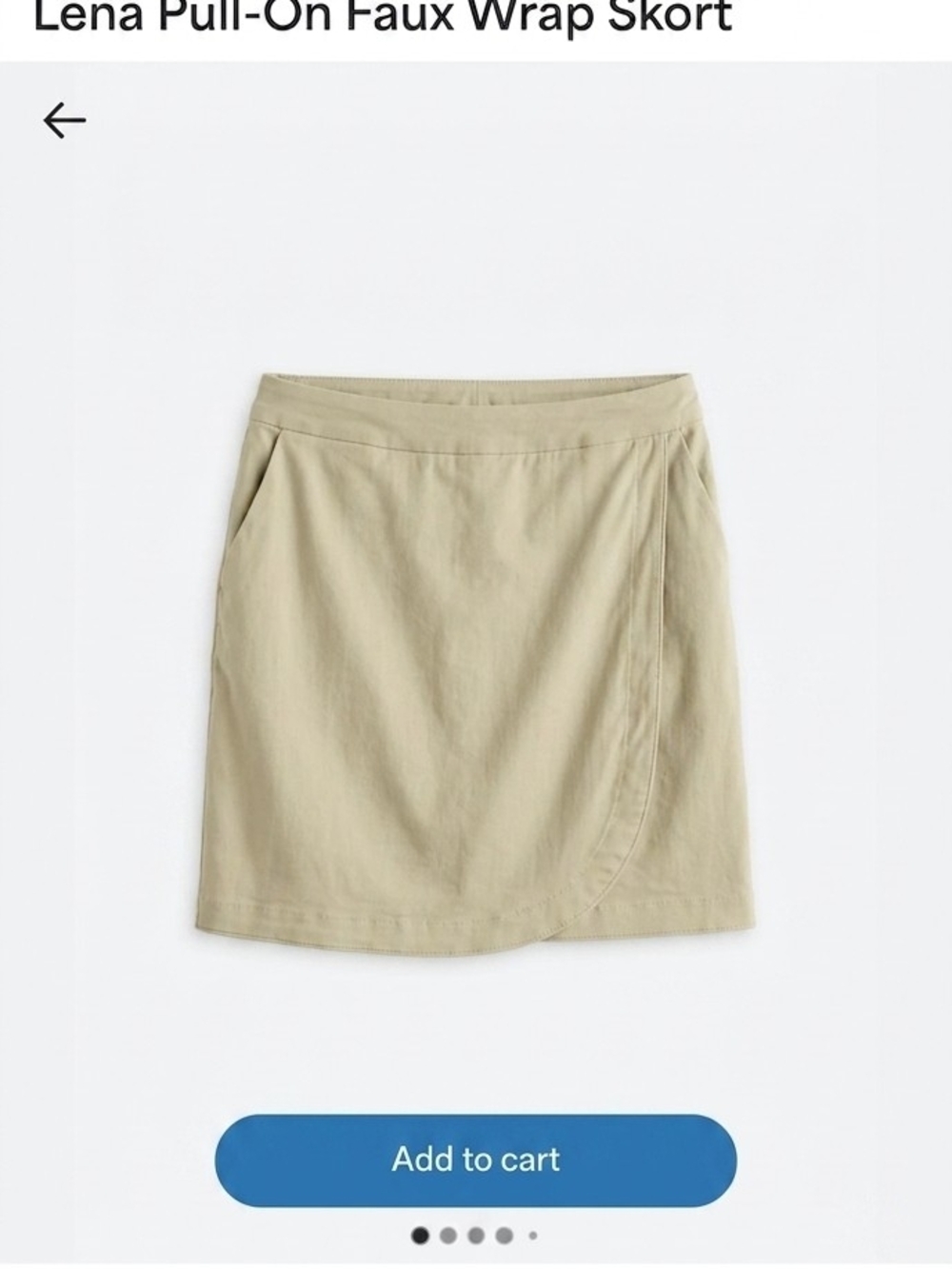 Tribal Faux Wrap Skort in Light Khaki